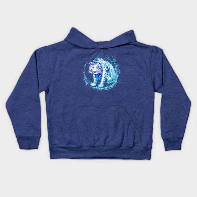 Blue water tiger / Year of the Tiger /New Year 2022/ Tiger 2022 Kids Hoodie by SafSafStore